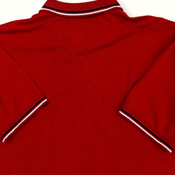 Highland Outfitters Vintage Short Sleeves Golf Polo Shirt 3 Buttons Size L Red - Picture 7 of 12